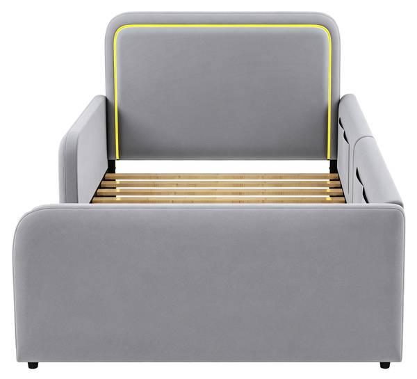 Gepolstertes Bett Triton Ⅰ Grau