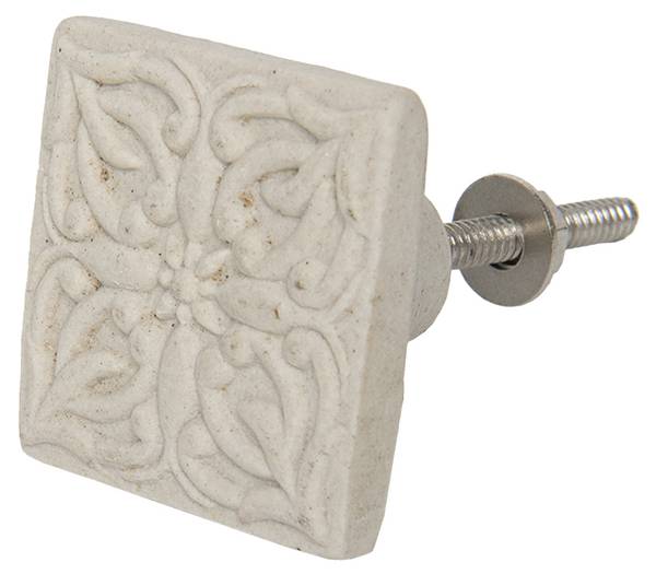 Möbelknöpfe Luca Beige - Keramik - 3 x 4 x 4 cm