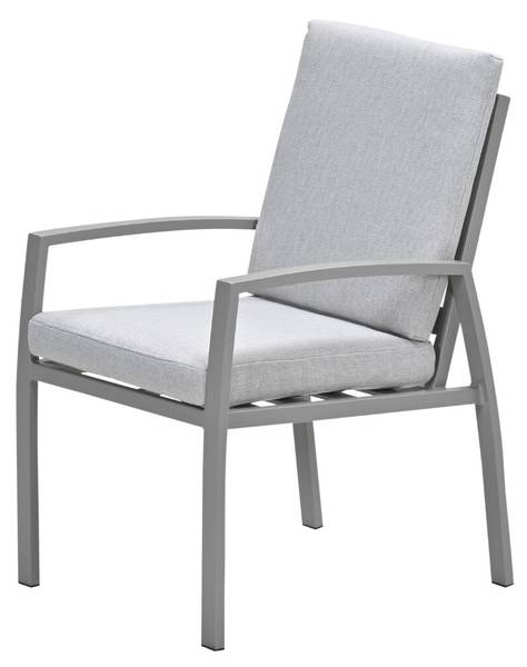 Lounge dining stoel Cameron grijs - aluminium - 72 x 79 x 79 cm