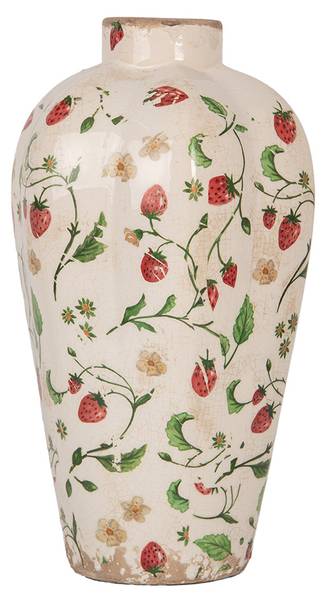 Vaas Roman beige - keramiek - 17 x 29 x 17 cm