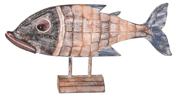 Holzfisch GRETAL Braun - Holz teilmassiv - 9 x 27 x 50 cm