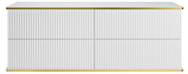 Waschbeckenunterschrank KELIZA Weiß - Holz teilmassiv - 150 x 54 x 47 cm