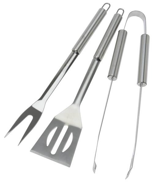 Grillbesteck GRILS 3er-Set Schwarz - Kunststoff - 5 x 37 x 37 cm