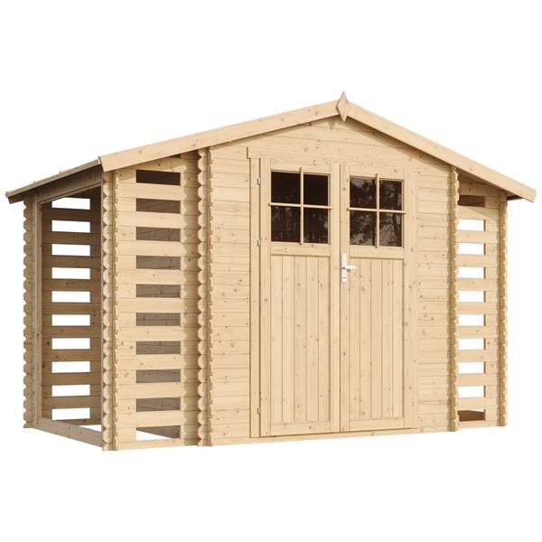 Gartenhaus M391F Beige - Fichte - 312 x 218 x 200 cm