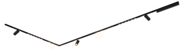 LED-Schienensystem Lyne Schwarz - Metall - 100 x 12 x 200 cm