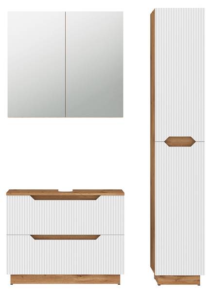 Badkamermeubelset Lotta 59523 Dakota eikenhouten look - wit