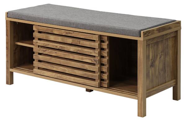 Schuhbank LIAM Braun - Holzwerkstoff - 44 x 51 x 112 cm