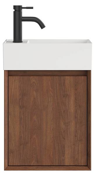 Möbel-Handwaschbecken SOREL Dunkelbraun - Weiß