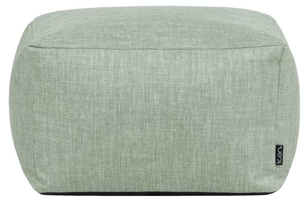 Poef Amara groen - geweven stof - 40 x 24 x 40 cm