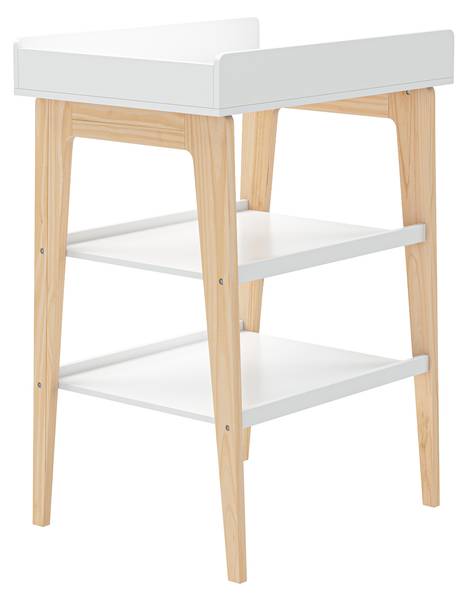 Wickeltisch CERISE Weiß - Massivholz - 75 x 99 x 55 cm
