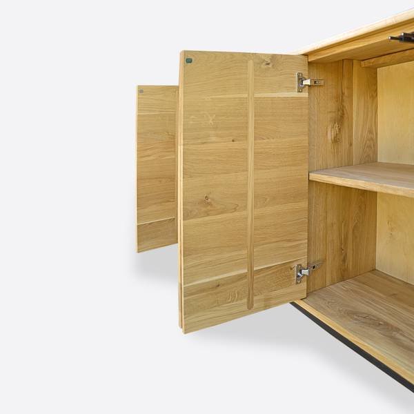 Massive Loft Kommode aus Eiche MERIS I Braun - Eiche - 160 x 90 x 35 cm