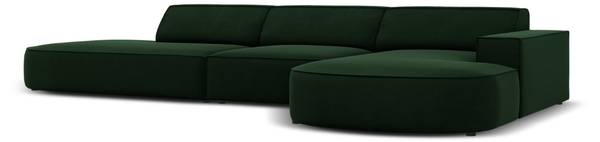 Ecksofa JODIE 4 Sitzplätze Dunkelgrün