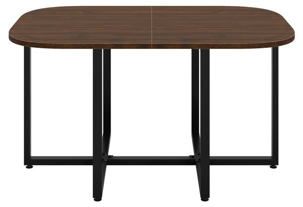 Essgruppe LineMU (7er Set) Grau - Walnuss Dekor