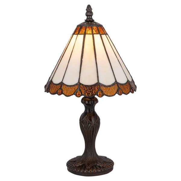 Tiffany Tischlampe 7018 Weiß - Glas - 20 x 36 x 20 cm
