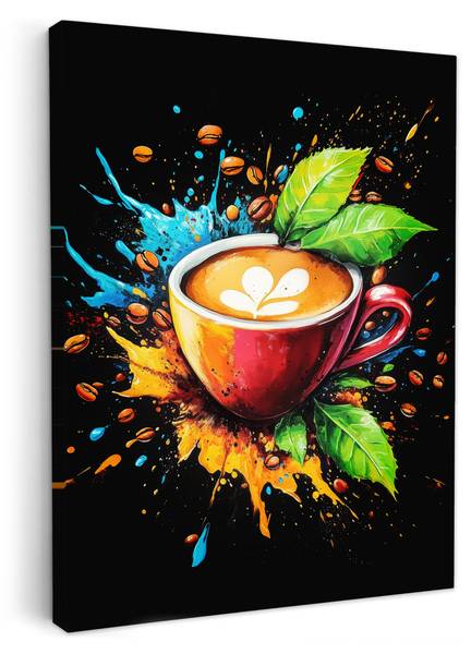 TABLEAU SUR TOILE Café 30 x 40 cm