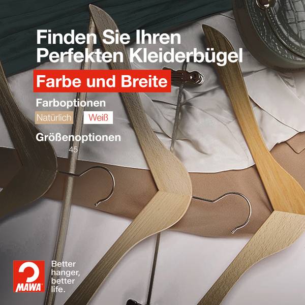 Holzbügel Business 10er-Set Weiß