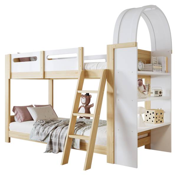 Stockbett K-1403 Braun - Holzwerkstoff - 121 x 170 x 228 cm