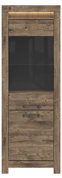 Vitrine Amaury Braun - Holzwerkstoff - 70 x 200 x 45 cm