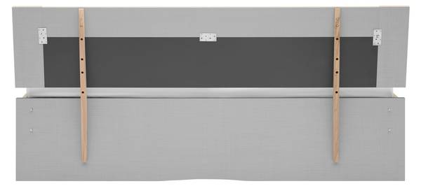 Bett BERGAMO Braun - Grau - Holzwerkstoff - 189 x 1 x 180 cm