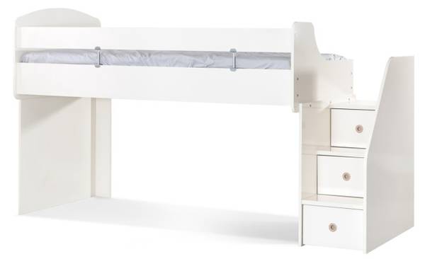 Bett Gia Weiß - Holzwerkstoff - 252 x 183 x 108 cm