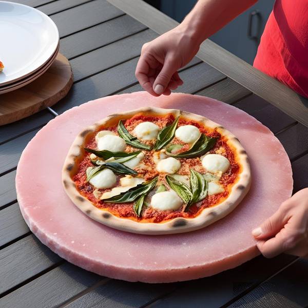 Himalaya pizzasteen XL oranje - 30 x 5 x 30 cm