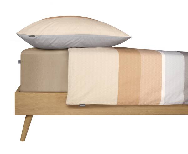 Bettwäscheset Endy Stripes 2-teilig Beige - 135 x 200 cm
