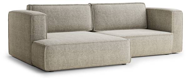 Ecksofa Velto Beige - Armlehne davorstehend rechts - Ecke davorstehend links - Longchair davorstehend links