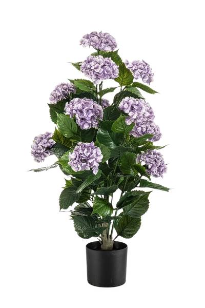 Künstliche Hortensie Fred Violett - Kunststoff - 25 x 90 x 25 cm