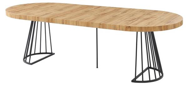 Ausziehbarer Tisch FIRELA Schwarz - Holz teilmassiv - 110 x 76 x 260 cm