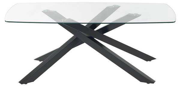 Esstisch METRILIA Schwarz - Glas - 200 x 75 x 100 cm