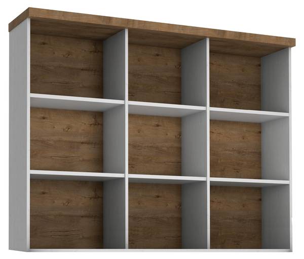 Aufsatz Prowansja 10 Braun - Weiß - Holzwerkstoff - 130 x 111 x 35 cm
