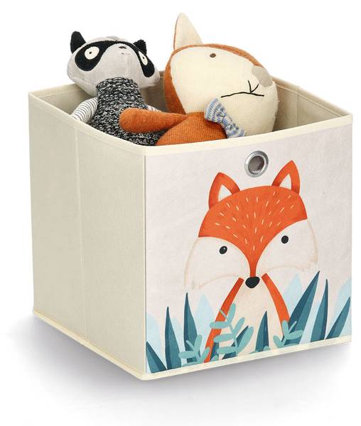 Aufbewahrungsbox 'Fuchs', Vlies, beige Beige - Kunststoff - 28 x 28 x 28 cm