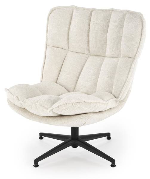 Sessel Fofana Beige - Bouclé - 77 x 91 x 77 cm