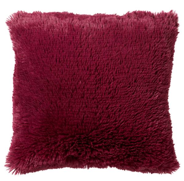 Kussenhoes Fluffy kersenrood - 45 x 45 cm