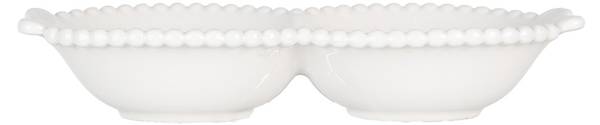 Schale Montserrat&Bowl Weiß - Keramik - 7 x 3 x 18 cm