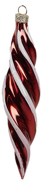Kerstbal Xmas 45153 rood - glas - 4 x 17 x 4 cm