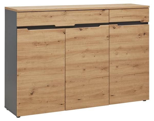 Sideboard MEMPHIS Braun - Grau - Holzwerkstoff - 150 x 107 x 38 cm