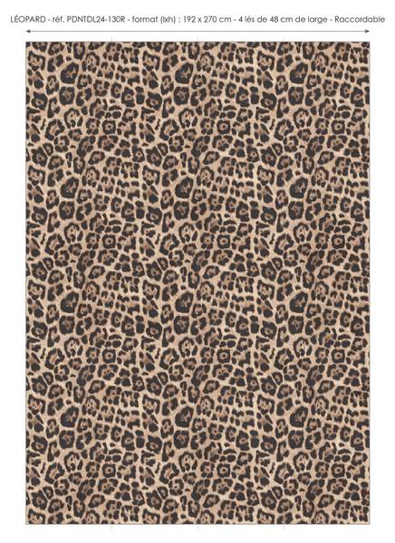 Panorama-Tapete Leopard Braun