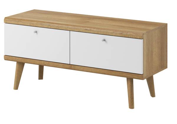 Fernsehtisch PRIMO RTV  PRTV107 Beige - Weiß - ABS - Melamin - 107 x 50 x 40 cm