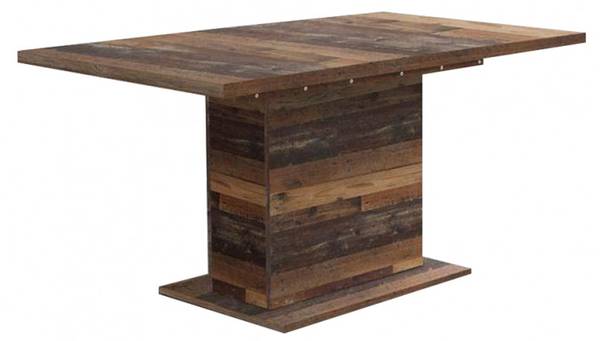Table extensible BUCK Marron - En partie en bois massif - 200 x 77 x 90 cm