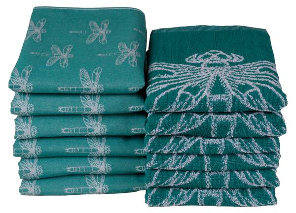 Keukenset Jacquard (set van 12) petrol