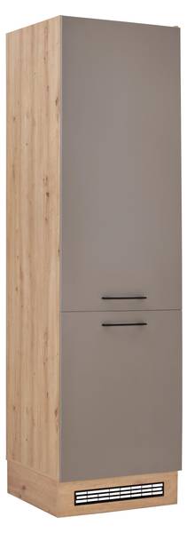 Geräteumbauschrank LINZ KS60 Braun - Grau - Holzwerkstoff - 60 x 211 x 57 cm