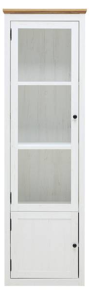 Vitrine KORSIKA Braun - Weiß - Holzwerkstoff - 59 x 195 x 43 cm