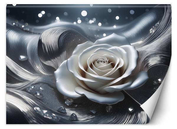 Fototapete Rosenblüte Abstraktion 3D 150 x 105 cm