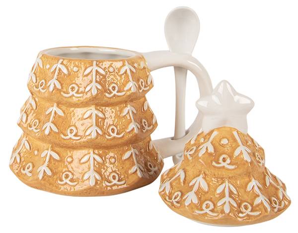 Tasse Weihnachtsbaum Weston&Cups Braun - Keramik - 12 x 18 x 16 cm