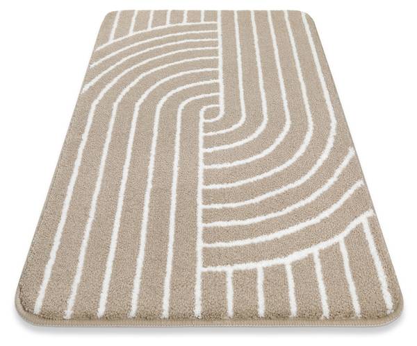 Badteppich Hilda Beige - Polyester - 70 x 2 x 120 cm