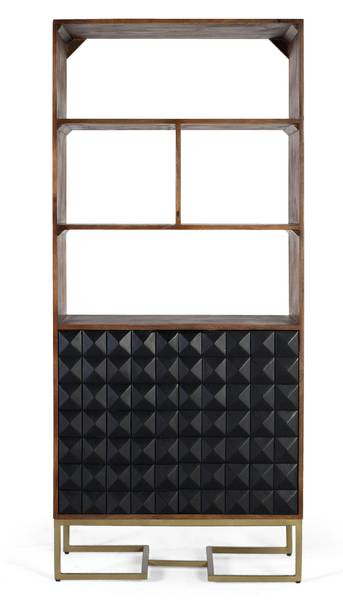 Bücherregal 1971 Braun - Massivholz - 80 x 180 x 40 cm
