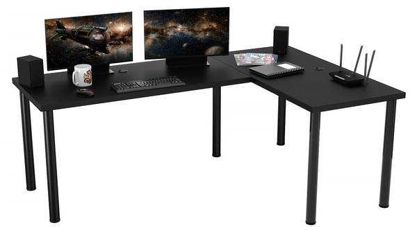 Gaming Schreibtisch beidseitig TABLE Schwarz
