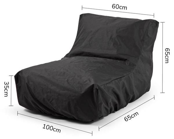 Schutzhülle Sitzsack Der Sundowner Schwarz - Textil - 60 x 65 x 65 cm