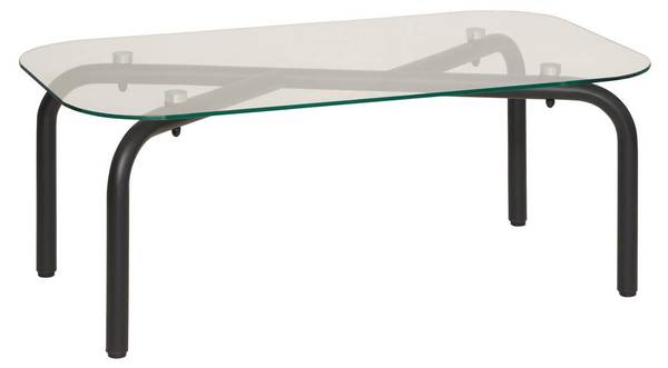 Couchtisch HECATE Schwarz - Glas - 60 x 44 x 110 cm